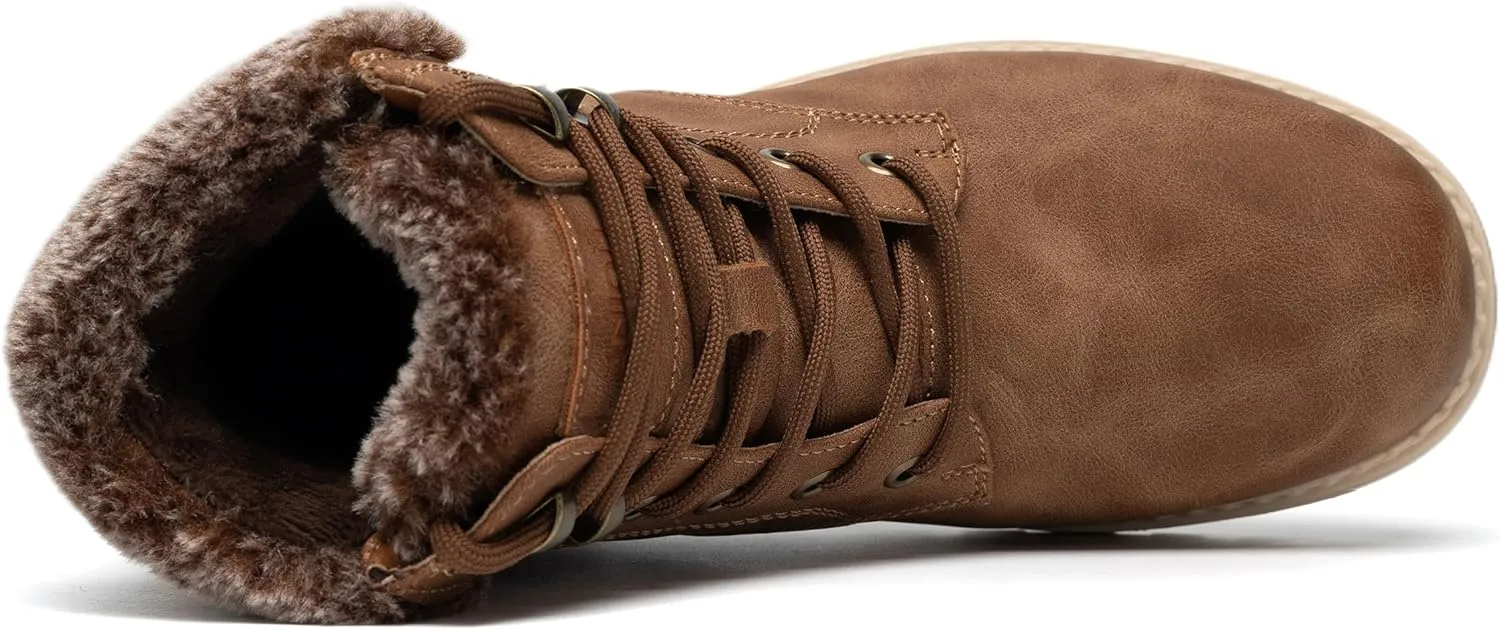 ANJOUFEMME Winter Snow Boots for Women Waterproof, womens Warm work Hiking Boots