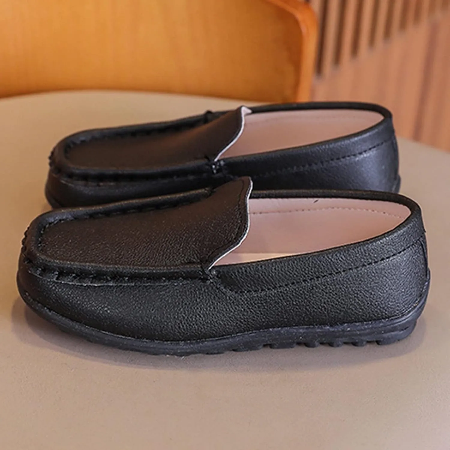 Autumn Children Boy Casual Shoes Flat Bottom Soft Non Slip Slip On Dress Shoes Comfortable Solid Baby Girl Snow