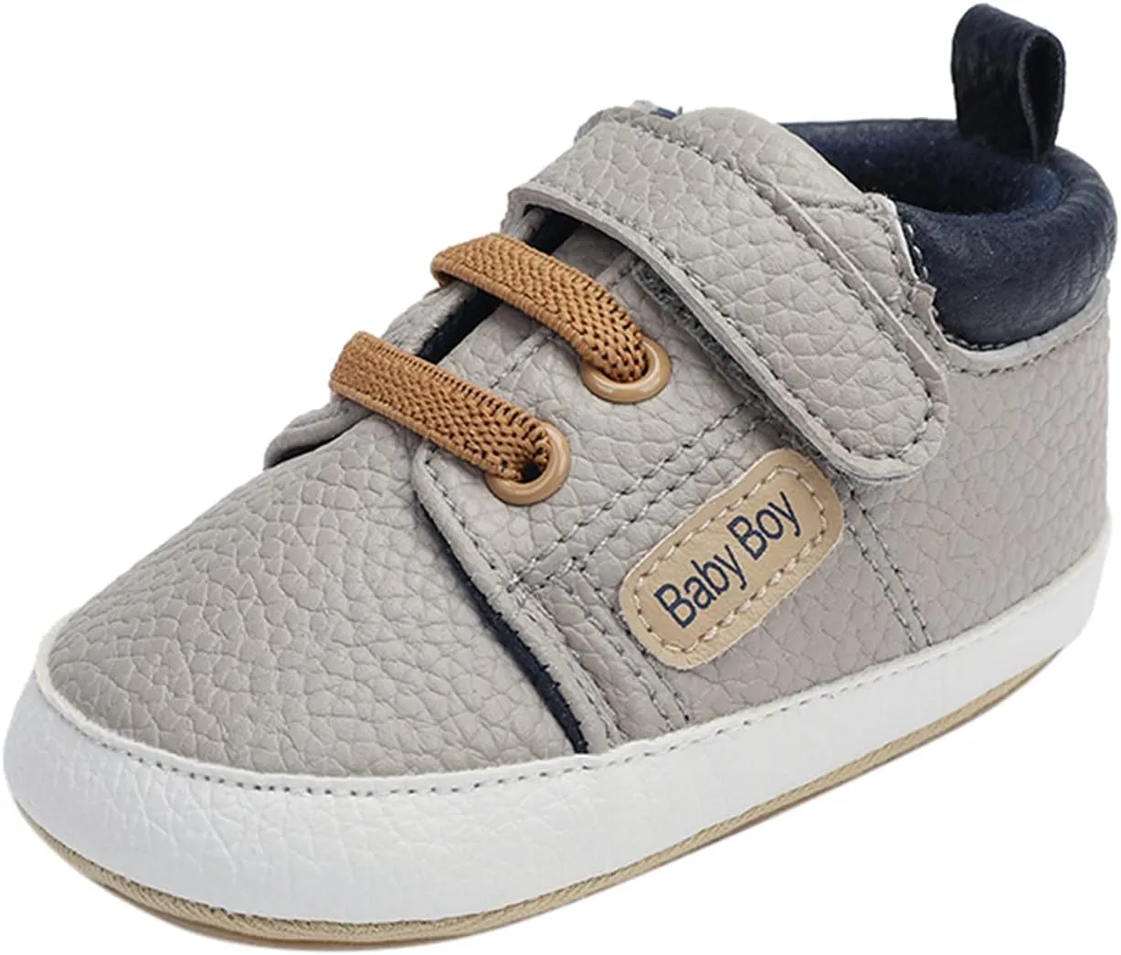 Baby Boys Girls Leather Sneakers 0-18 Months Old Unisex Infant Shoes Anti-Slip Soft Sole Shoes First Walkers