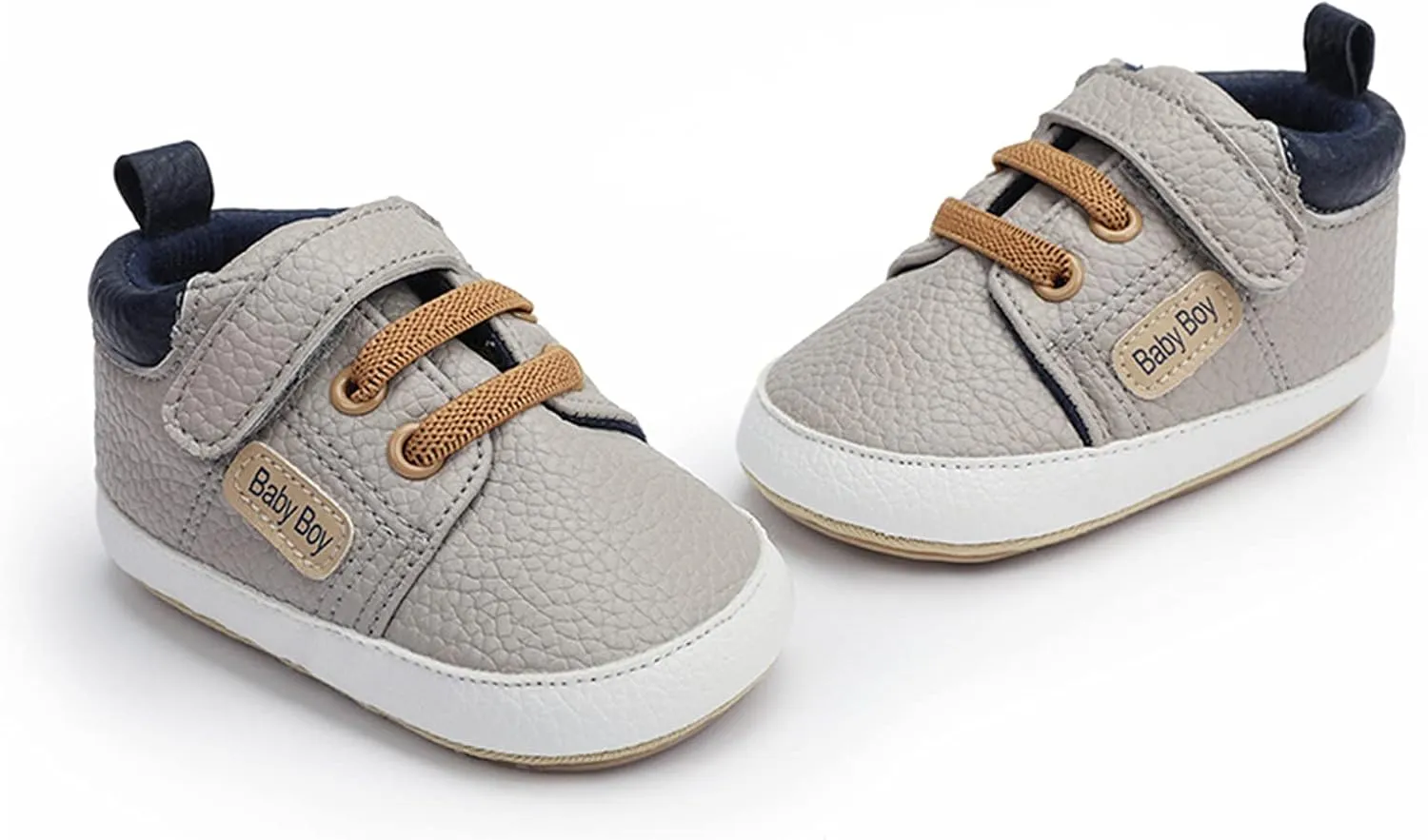 Baby Boys Girls Leather Sneakers 0-18 Months Old Unisex Infant Shoes Anti-Slip Soft Sole Shoes First Walkers