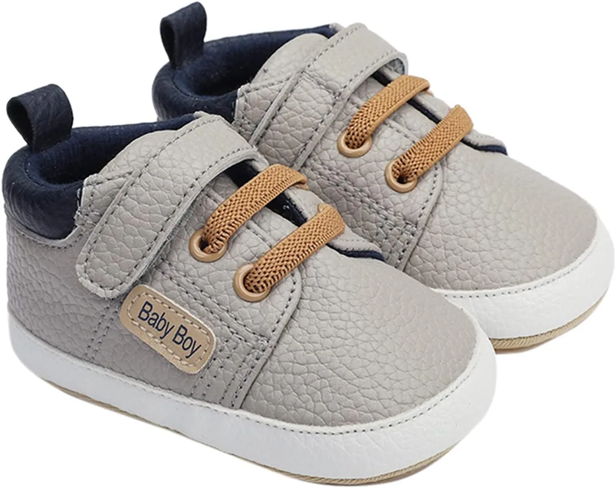 Baby Boys Girls Leather Sneakers 0-18 Months Old Unisex Infant Shoes Anti-Slip Soft Sole Shoes First Walkers