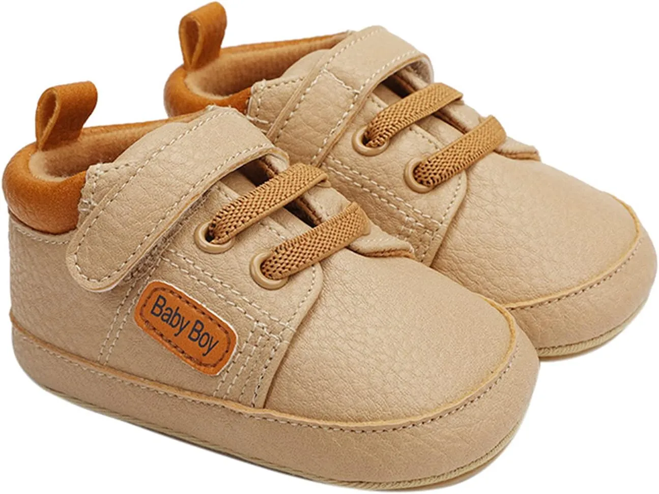 Baby Boys Girls Leather Sneakers 0-18 Months Old Unisex Infant Shoes Anti-Slip Soft Sole Shoes First Walkers