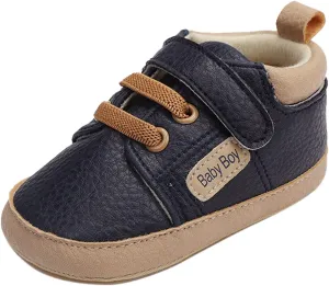 Baby Boys Girls Leather Sneakers 0-18 Months Old Unisex Infant Shoes Anti-Slip Soft Sole Shoes First Walkers