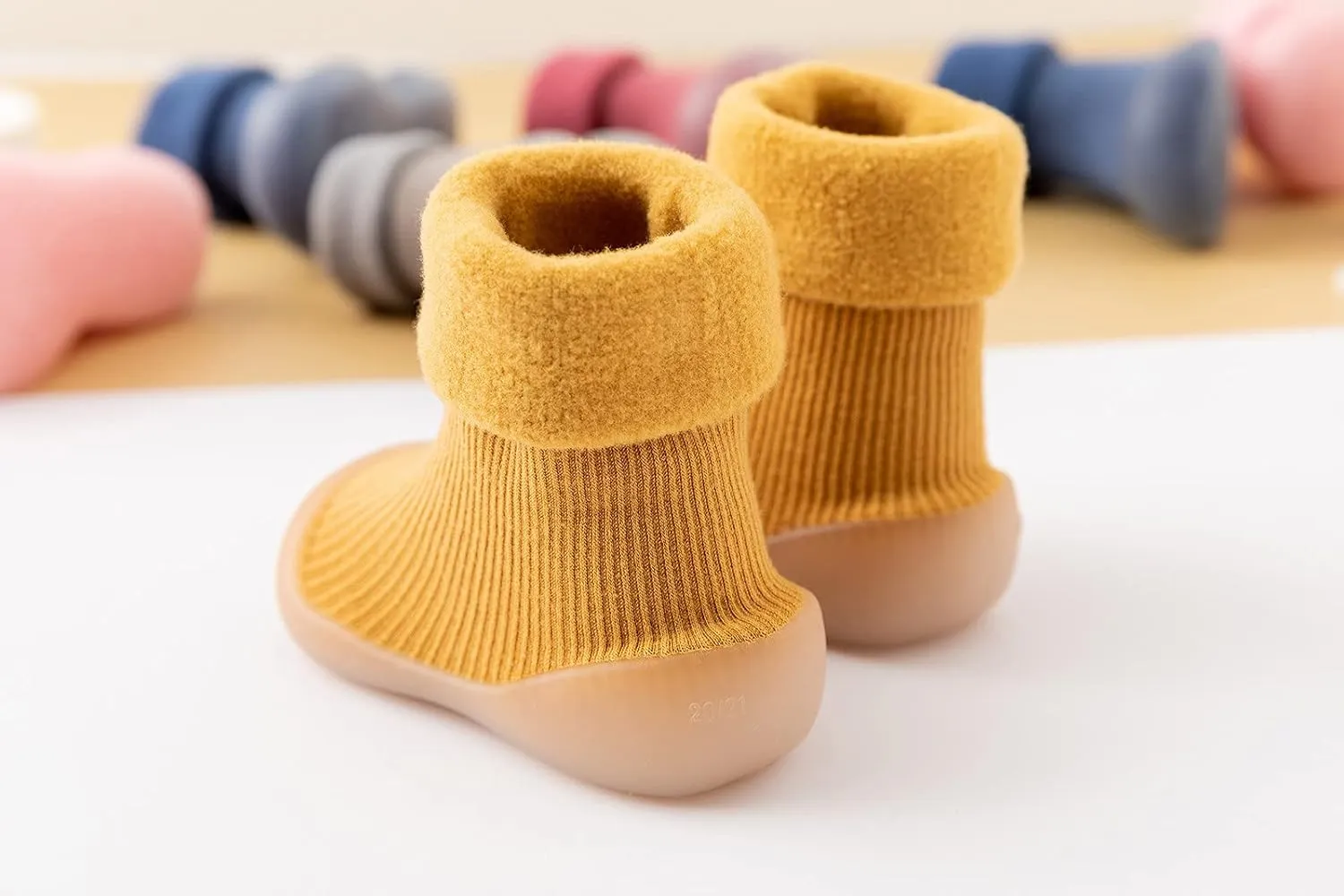 Baby Girl Shoes, 0-4 Years Kids Boys Girls Solid Warm Knit Soft Sole Rubber Sock Shoes Slipper Black Boots