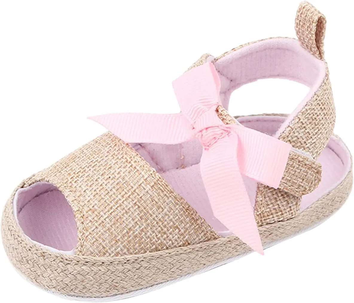 Baby Girls Shoes Infant Toddler Shoes Soft Sole Fashion Bowknot Hook Loop Casual Shoes Baby Walking Slip on Water Shoe