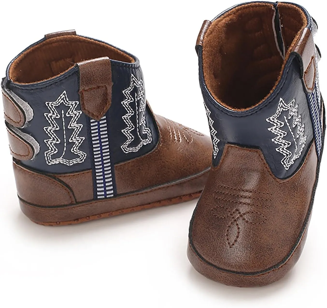Baby Infant Toddler Girls Leather Western Boots Cowboy Bootie Soft Sole Non Slip Shoes Little Girl Size 12 Booties