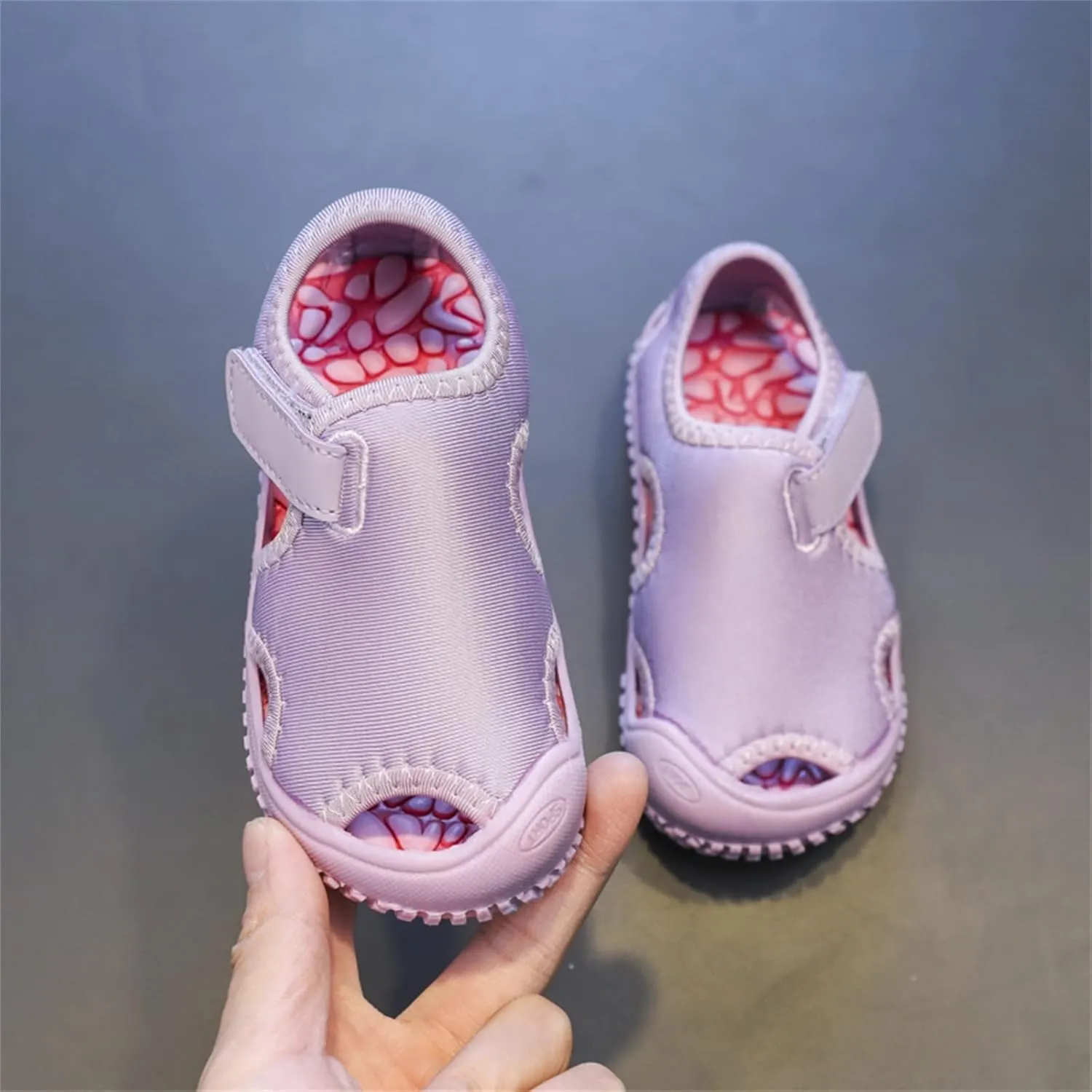 Baby Shoes Fashionable Casual Sandals Flat Toddler Shoes Comfortable Soft Casual Toddler Shoes Girls Light Up Shoes (Purple, 1 Big Kids)