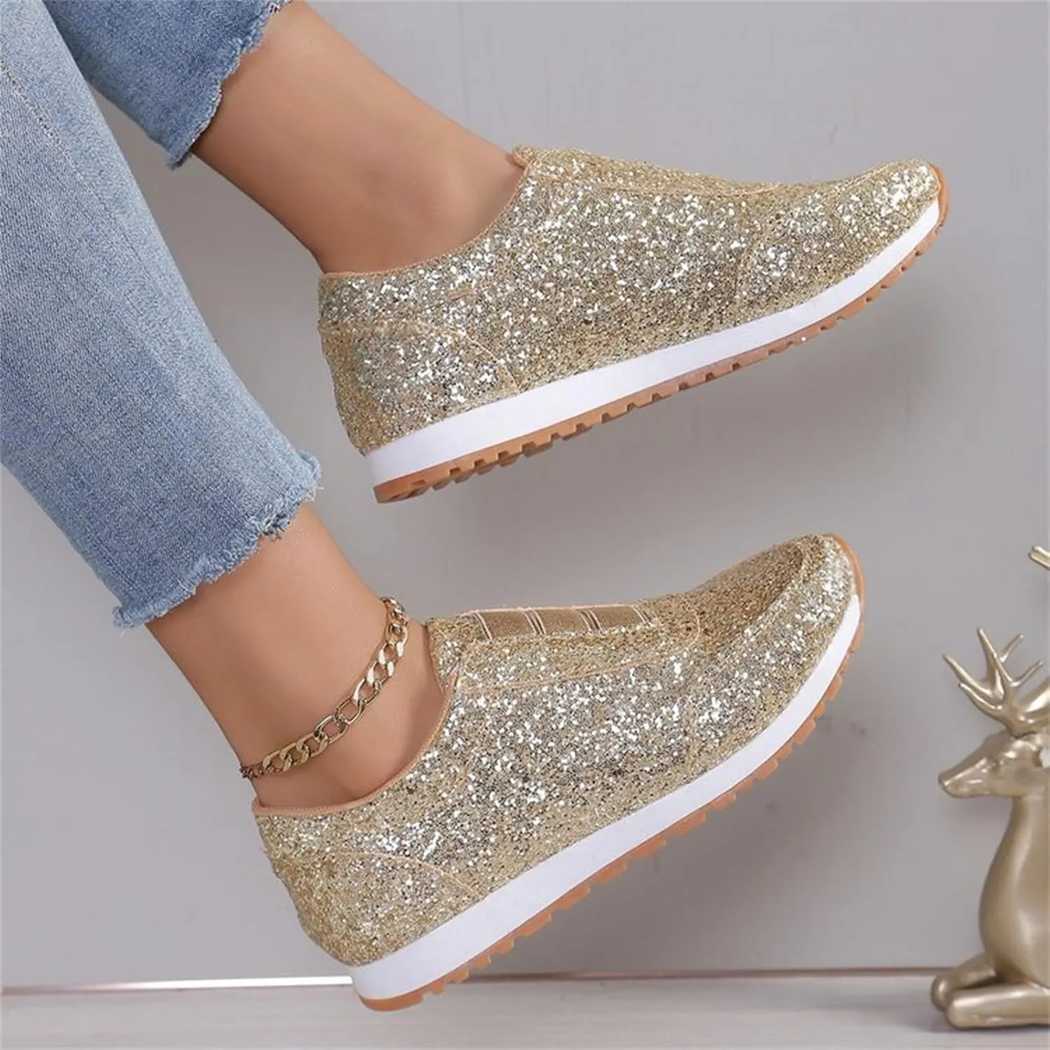 Barefoot Shoes Men Womens Slip On Sneakers with Arch Support Womens Loafers with Arch Support Flat Bottom Fashion Women's Christmas Shoes Slip on Non Slip Low Top Casual