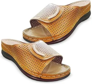 BBPM Sandals for Women Casual Summer Peep Toe Hollow Out Orthopedic Slippers Summer Peep Toe Sandals for Women Casual Open Toe Arch Support Shoes
