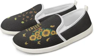 Binienty Low Cut Slip Ons Women's Fashion Sneakers Casual Travel Gym Sneakers Anti Slip Driving Flat Loafers