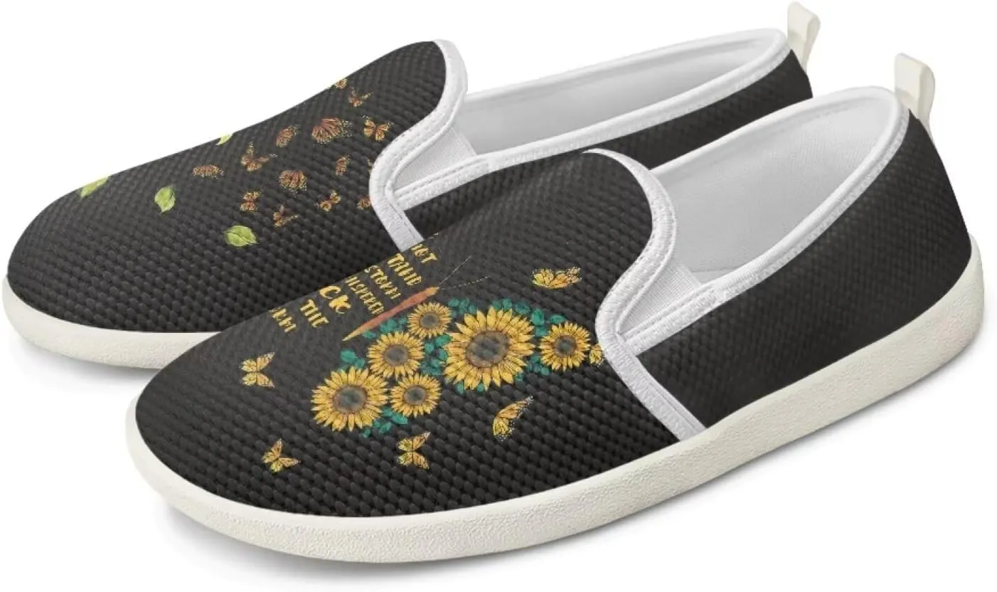 Binienty Low Cut Slip Ons Women's Fashion Sneakers Casual Travel Gym Sneakers Anti Slip Driving Flat Loafers