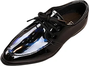 Boys Kid Dress Shoe Oxford Lace Up Loafer Tuxedo Shoes for Prom Uniform Wedding Formal Events Dance Party Performance