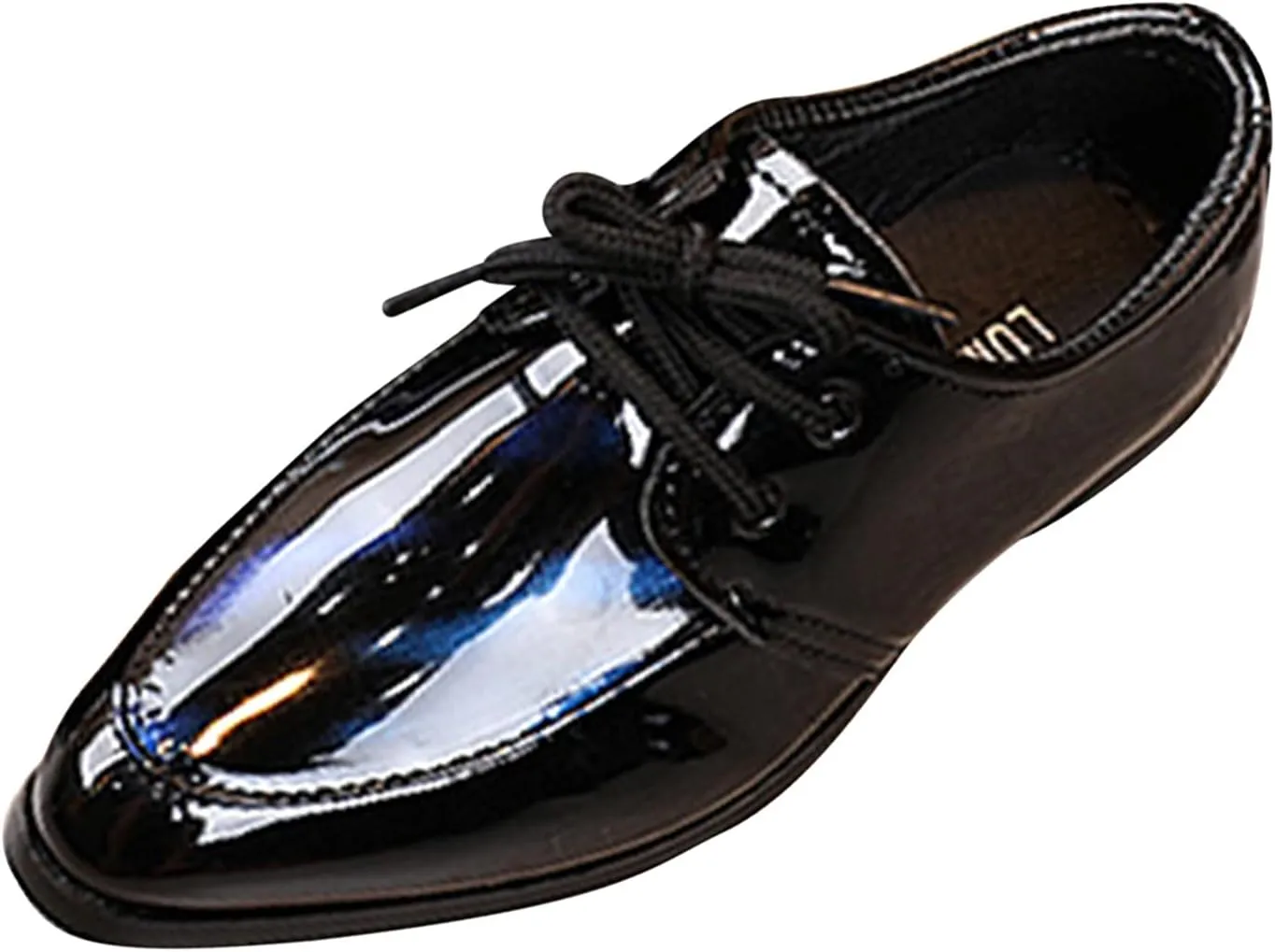 Boys Kid Dress Shoe Oxford Lace Up Loafer Tuxedo Shoes for Prom Uniform Wedding Formal Events Dance Party Performance