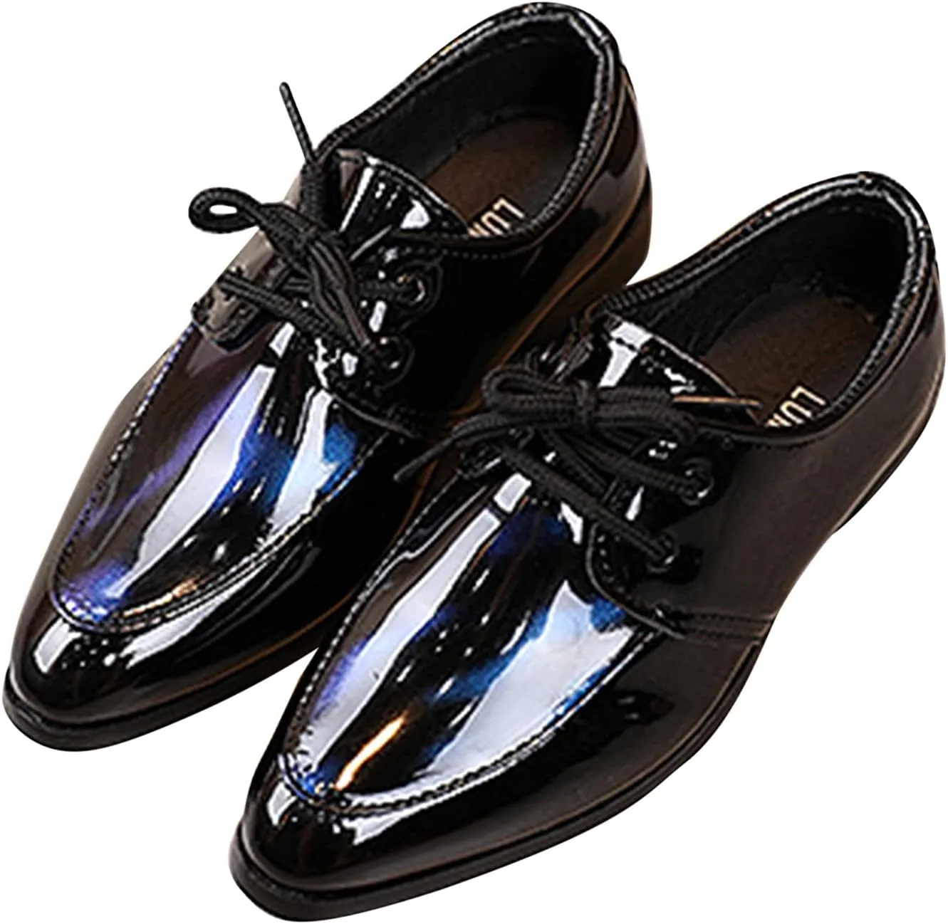 Boys Kid Dress Shoe Oxford Lace Up Loafer Tuxedo Shoes for Prom Uniform Wedding Formal Events Dance Party Performance