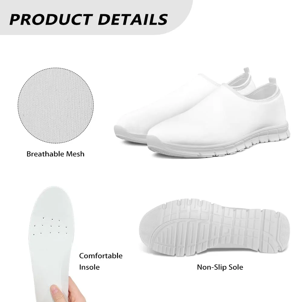 chaqlin Slip On Shoes Wide Soft Toe Fashion Clipper Breathable Mesh Tennis Athletic Sneaker for Women Men