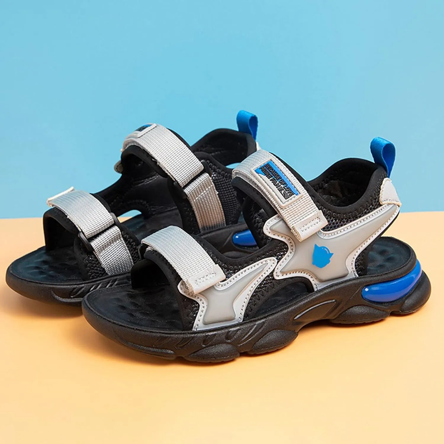 Child Boy Unisex Sports Sandals Hiking Beach Casual Open Toe Adjustable Strap Lightweight Soft Sole Sandals