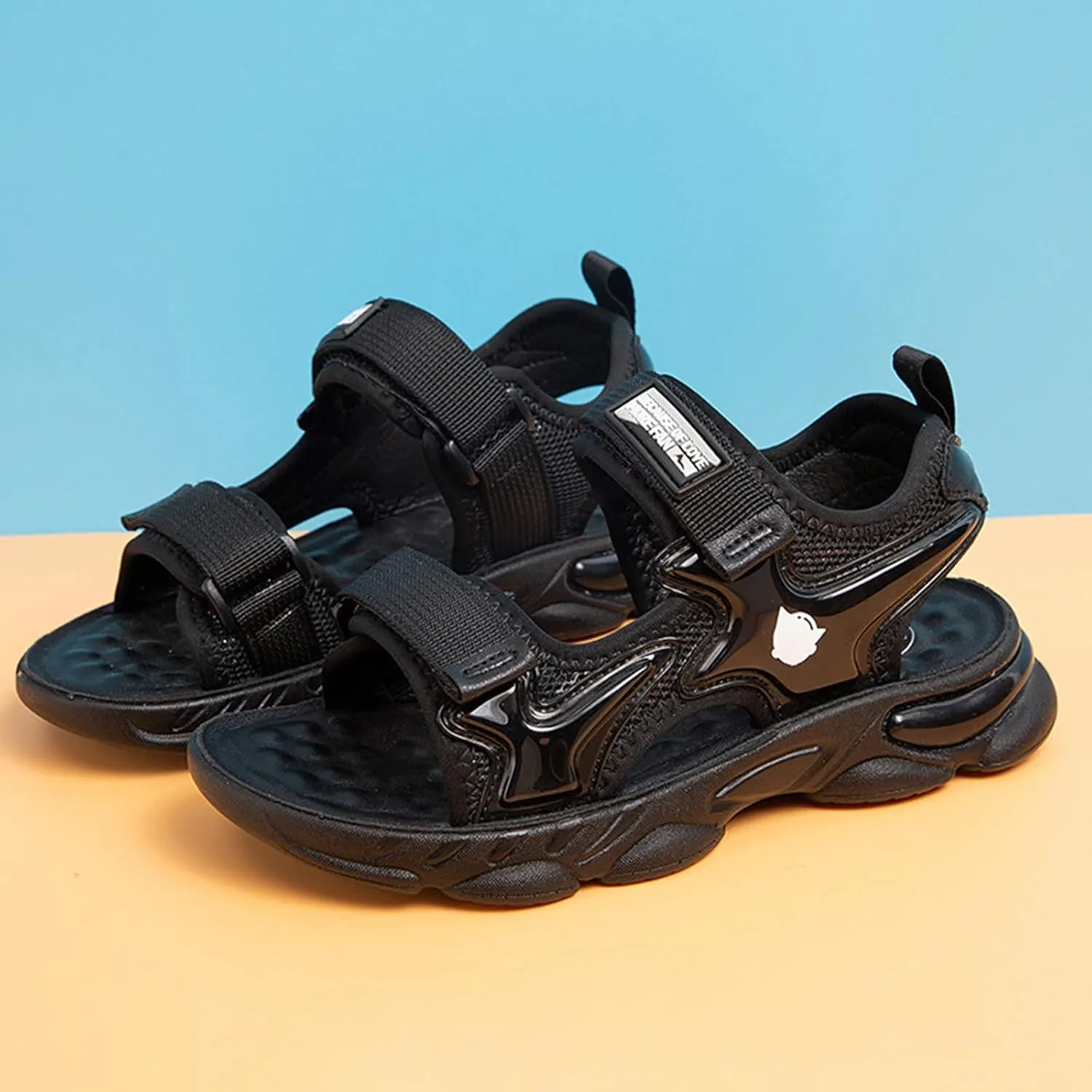 Child Boy Unisex Sports Sandals Hiking Beach Casual Open Toe Adjustable Strap Lightweight Soft Sole Sandals