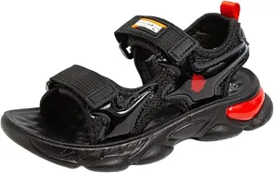 Child Boy Unisex Sports Sandals Hiking Beach Casual Open Toe Adjustable Strap Lightweight Soft Sole Sandals