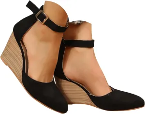 Closed Toe Platform Wedge Sandals 2025 Espadrilles Wedges for Women Heel Ladies Comfortable Cork Summer Dress Shoes for Beach Wedding with Adjustable Buckle Ankle Strap