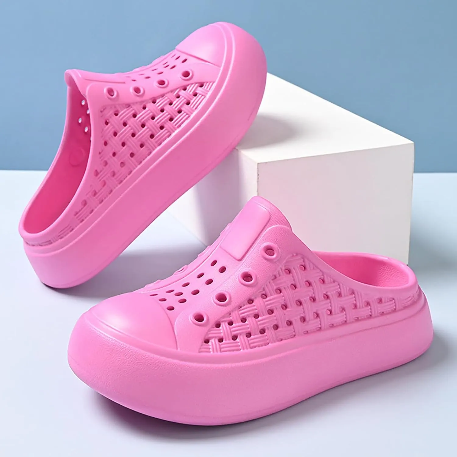 Cloud Sandals for Kids Comfortable Soft Thick Sole Sandals Slip On Foot Covered Sandal Lightweight Beach Shoes