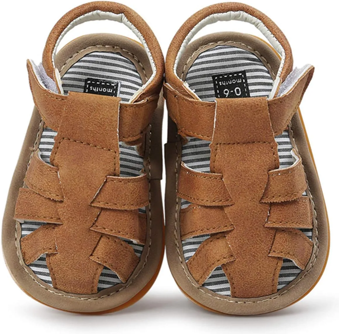 COSANKIM Infant Baby Boys Girls Summer Sandals Non Slip Soft Sole Toddler First Walker Crib Shoes (0-18 Months)