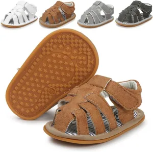 COSANKIM Infant Baby Boys Girls Summer Sandals Non Slip Soft Sole Toddler First Walker Crib Shoes (0-18 Months)