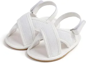 COSANKIM Infant Baby Boys Girls Summer Sandals Non Slip Soft Sole Toddler First Walker Crib Shoes (0-18 Months)