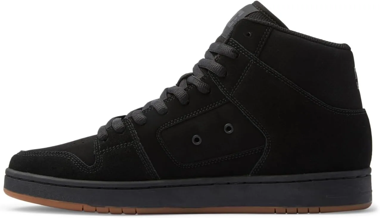 DC Men's Manteca 4 Hi High Top Casual Skate Shoe Sneaker, Black/Black/Gum, 8.5