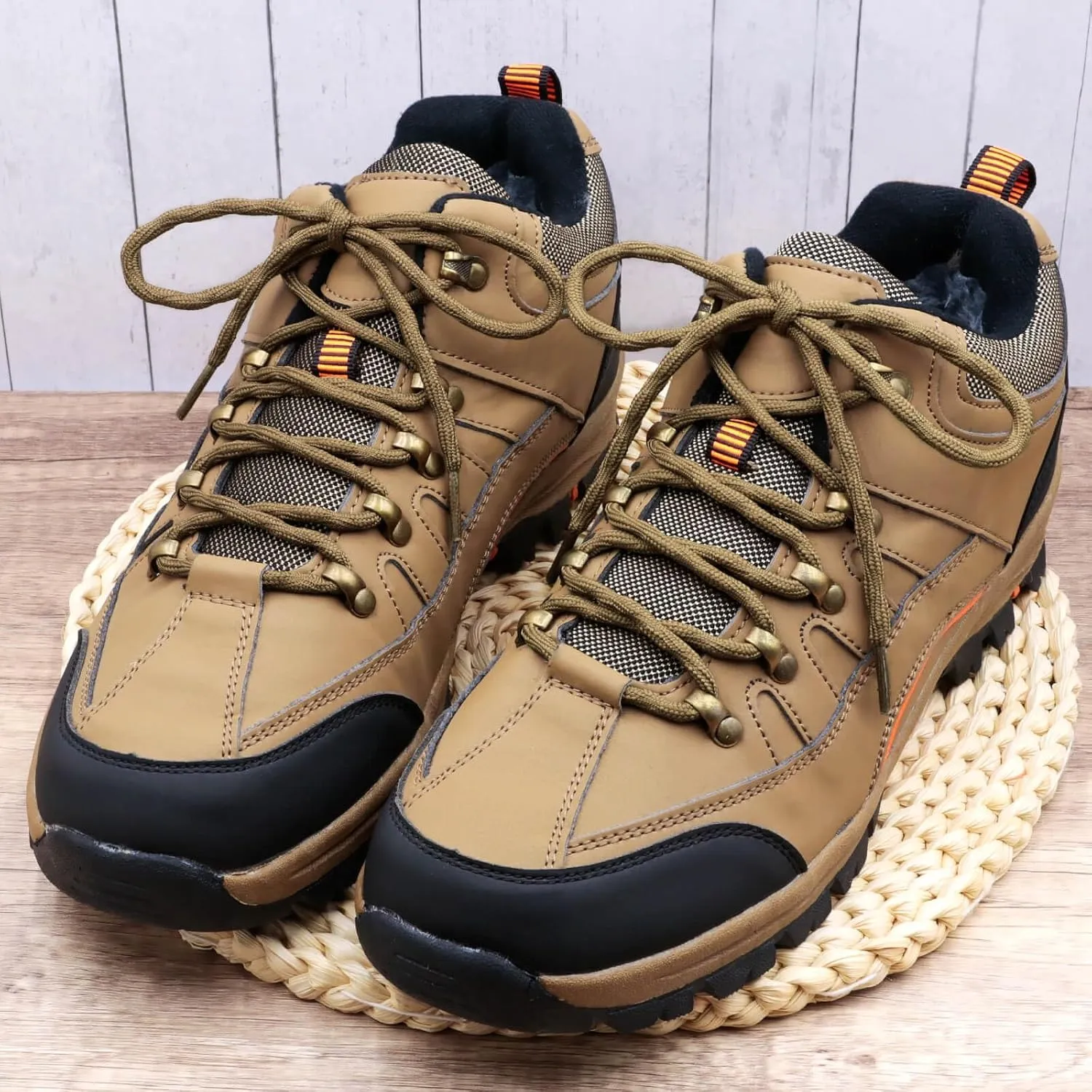 DELELE 2 Pair Round Wave Shape Non Slip Heavy Duty and Durable Outdoor Climbing Shoelaces Hiking Shoe Laces Shoestrings