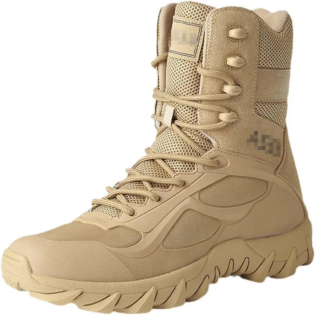 Desert Outdoor Tactical Boots Men's Military Boots High Top Non-Slip Hiking Shoes Work Shoes