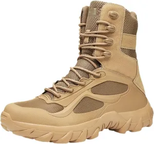 Desert Outdoor Tactical Boots Men's Military Boots High Top Non-Slip Hiking Shoes Work Shoes