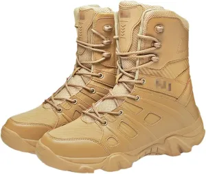 Desert Outdoor Tactical Boots Men's Military Boots High Top Non-Slip Hiking Shoes Work Shoes