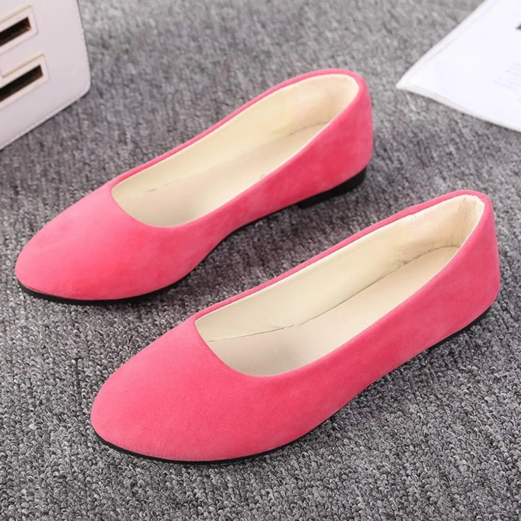 Dress Flats for Women Slip On Walking Shoes Solid Business Shoes Comfort Flat Shoes Ballet Flats Shoes Loafers
