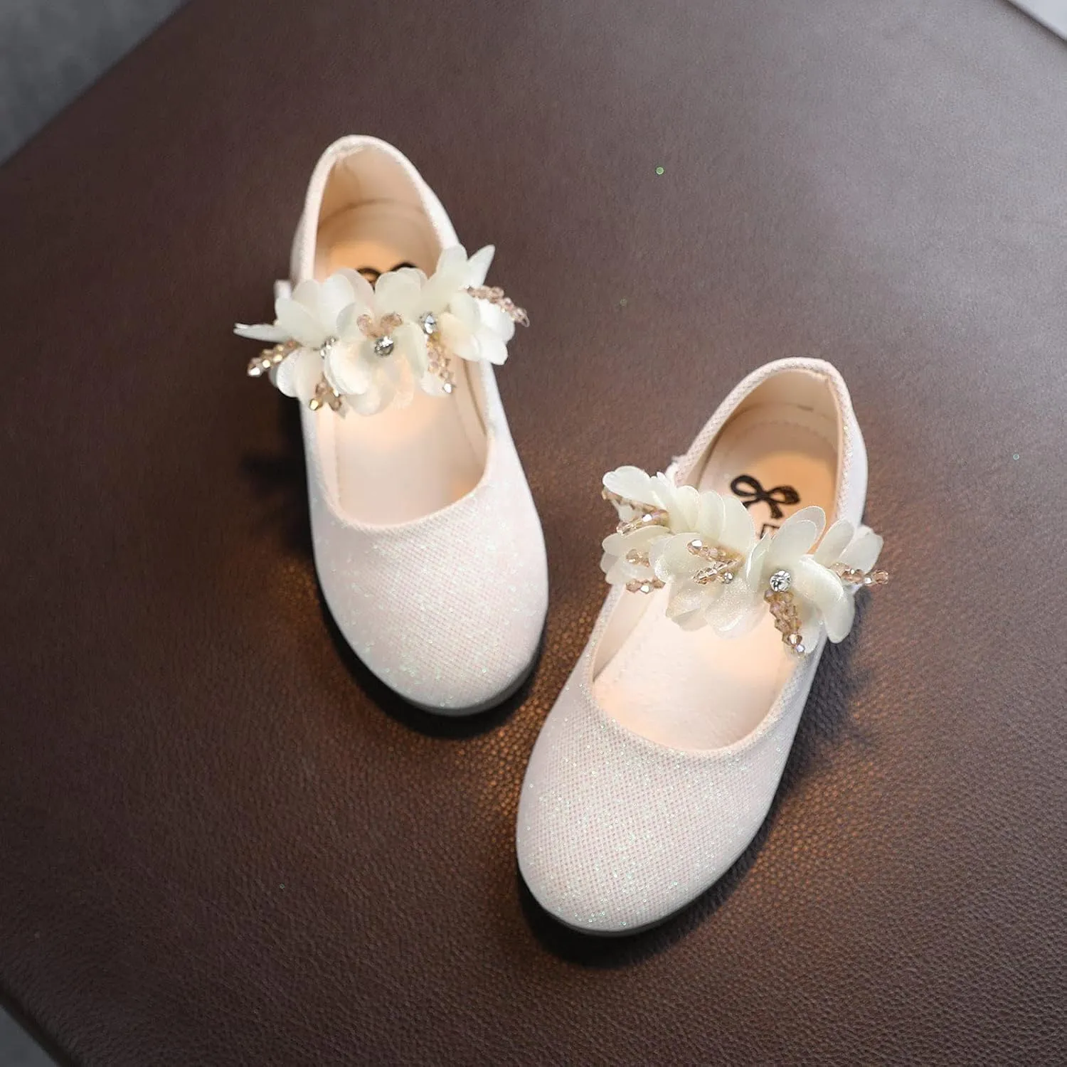 Dress Shoes for Girls,Toddler Kids Baby Girls Round Toe Floral Dance Princess Shoes Sandals 1-7 Years Wedding Shoes