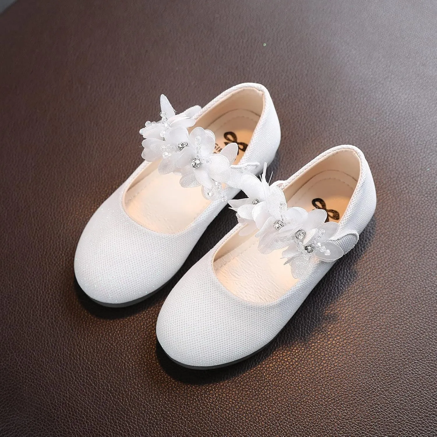 Dress Shoes for Girls,Toddler Kids Baby Girls Round Toe Floral Dance Princess Shoes Sandals 1-7 Years Wedding Shoes