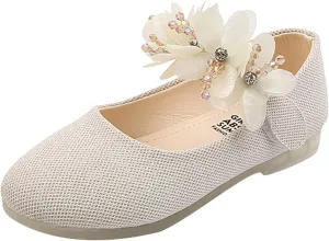 Dress Shoes for Girls,Toddler Kids Baby Girls Round Toe Floral Dance Princess Shoes Sandals 1-7 Years Wedding Shoes