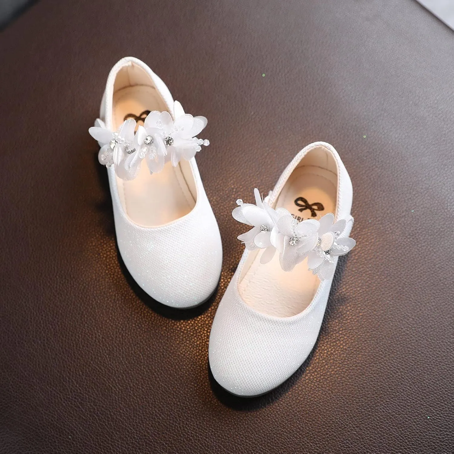 Dress Shoes for Girls,Toddler Kids Baby Girls Round Toe Floral Dance Princess Shoes Sandals 1-7 Years Wedding Shoes