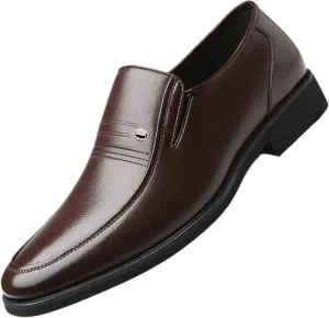 Dress Shoes for Men Men's Pointed Toe Leather Oxfords Stylish Business Casual Dress Shoes
