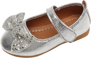 Fashion Autumn Girls Casual Shoes Flat Light Solid Color Sequin Bow Cute Shiny Dress Shoes Girls Size 12 Boots