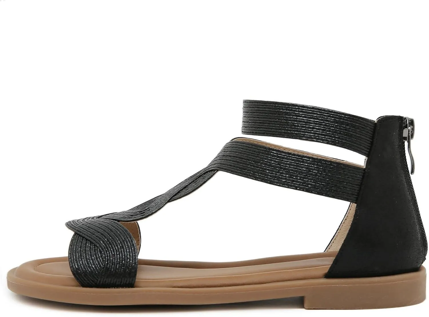 Flat Shoes for Women Sandals 2025 Summer Fashion Retro Fish Mouth Open Toe Casual Hollow Out Comfortable Sandals Casual Comfortable Summer Backless Mules Adjustable Slide Walking Shoes