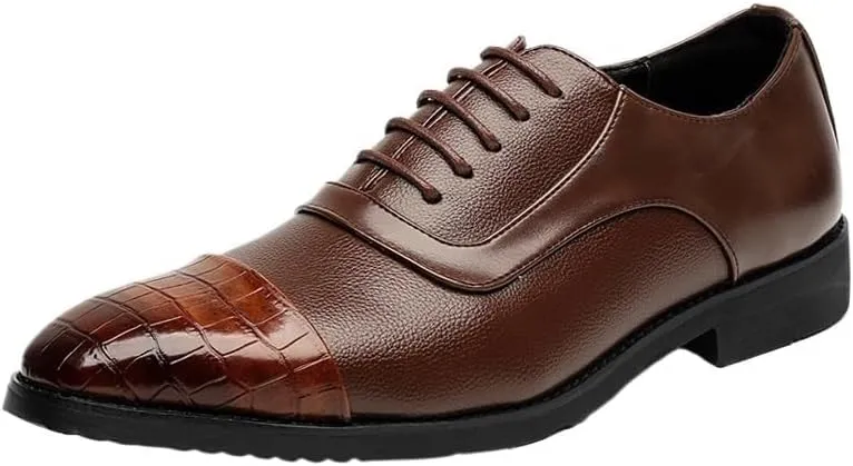 Formal Business Shoes for Men Formal Shoes Classic Patent Leather Shoes for Men Mens Oxford Leather Dress Shoes Classic Lace-up Formal Tuxedo Shoes