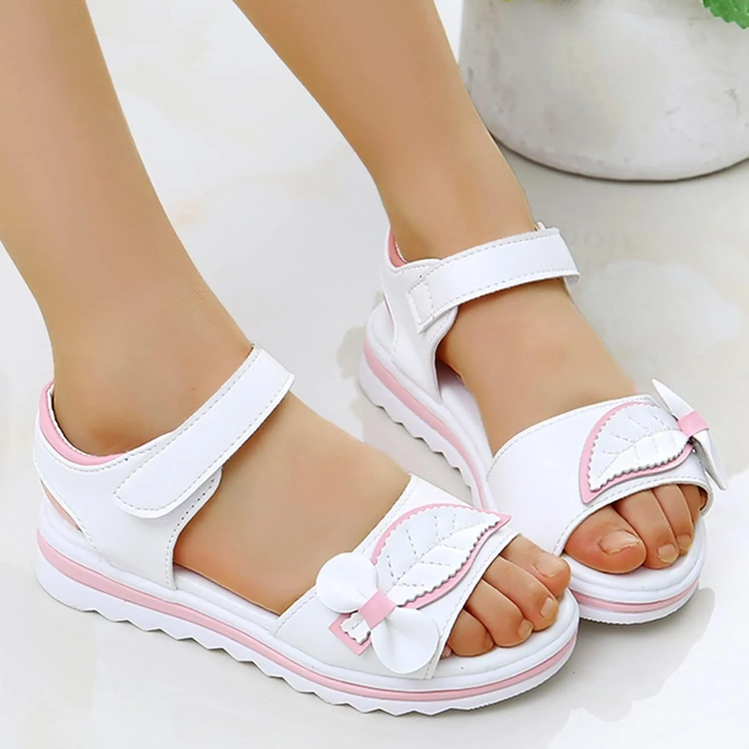 Girl Flip Flops Children Shoes Fashion Flower Thick Sole Sandals Soft Sole Comfortable Princess Sandals Girls en Sandals