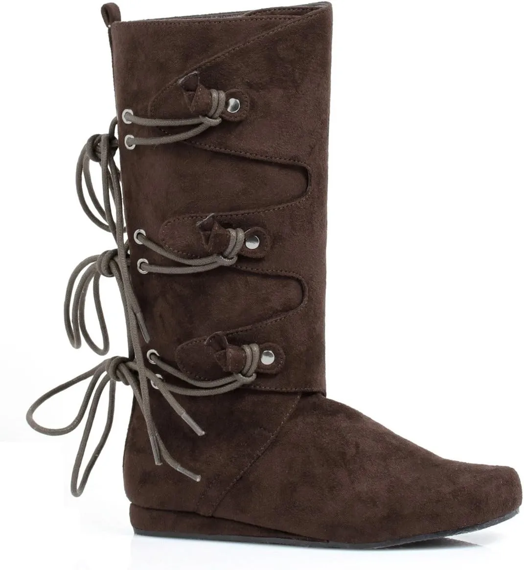 Girls Forest Brown Kids Flat Boots sz XL 4-5