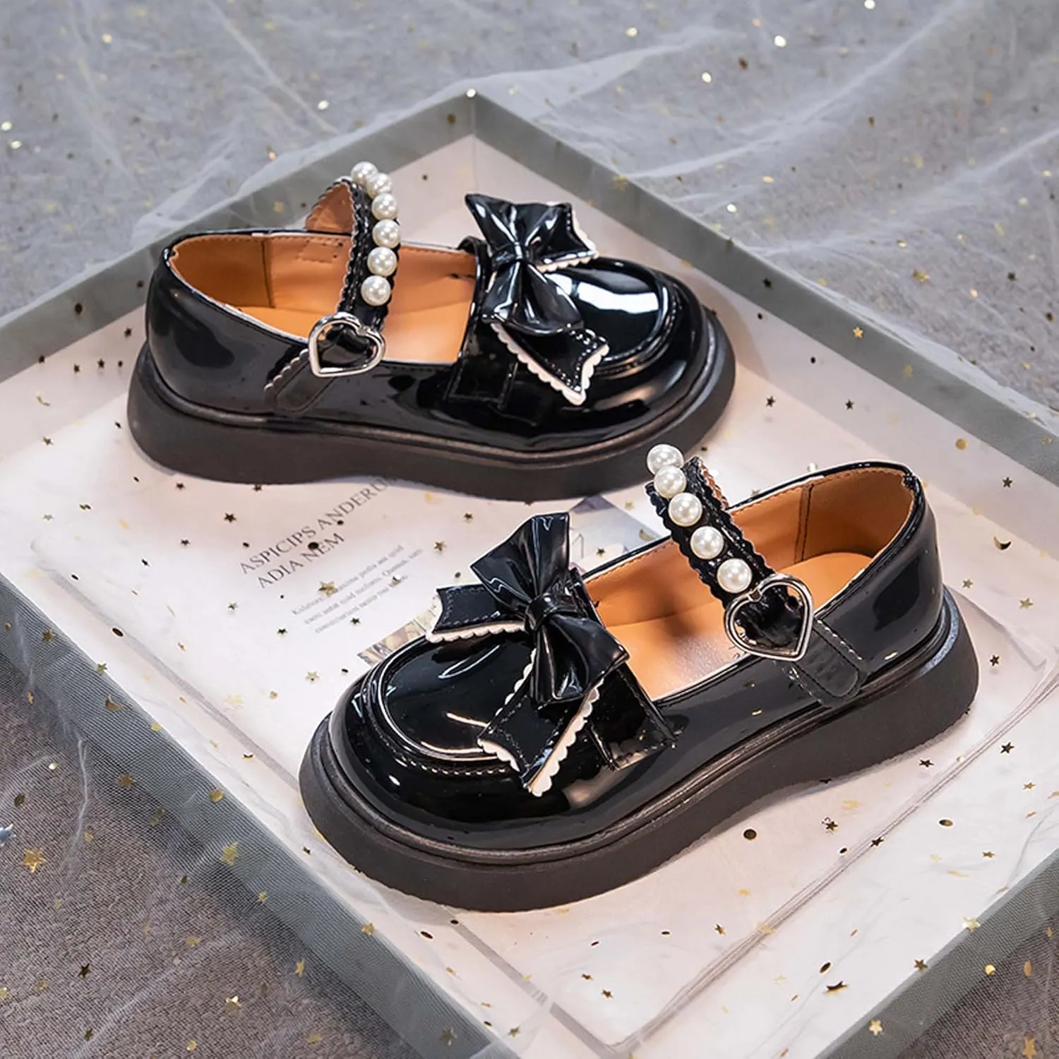 Girls Formal Shoes Ballet Princess Flat Shoes for Party Wedding School,Toddler/Toddler/Big Kids