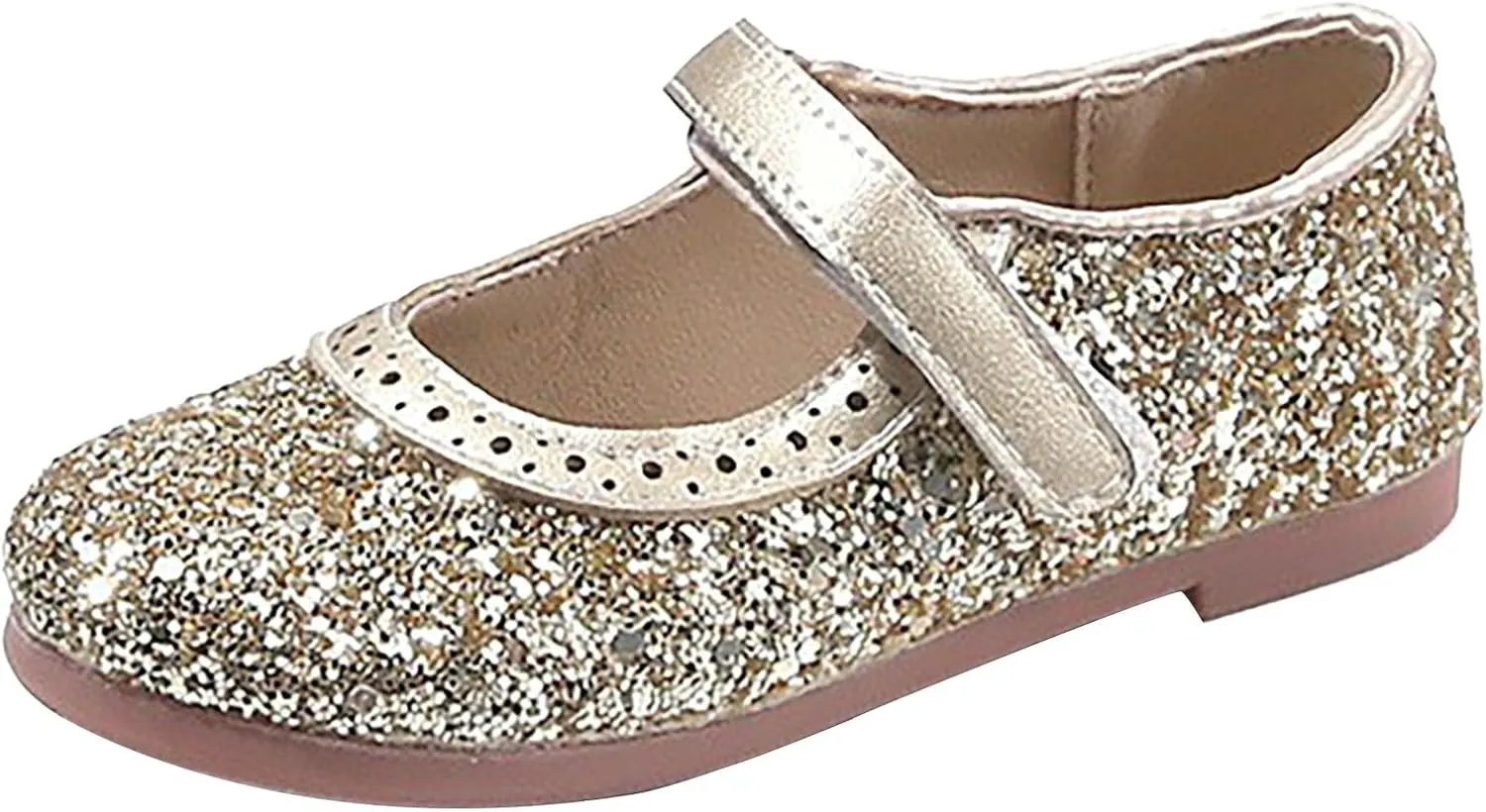 Girls Sequins Sandals Kids Summer Dress Dance Shoes Baby Toddler 𝗟ow Heel Soft Sole Loafers Casual Comfy Trendy Shoes