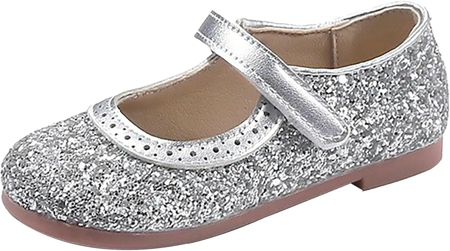 Girls Sequins Sandals Kids Summer Dress Dance Shoes Baby Toddler 𝗟ow Heel Soft Sole Loafers Casual Comfy Trendy Shoes