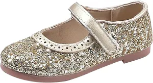Girls Sequins Sandals Kids Summer Dress Dance Shoes Baby Toddler 𝗟ow Heel Soft Sole Loafers Casual Comfy Trendy Shoes