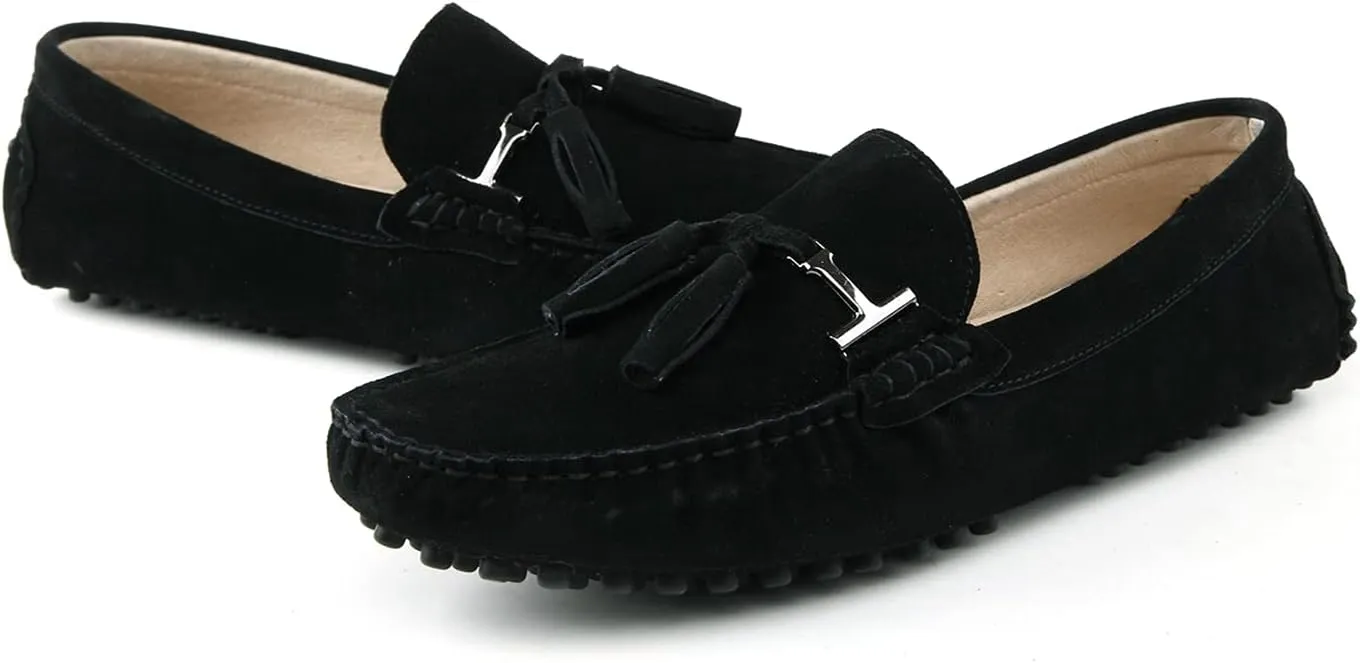 Hanfike Womens Casual Loafers Shoes Slip on Flats with Tassel Buckle Knot