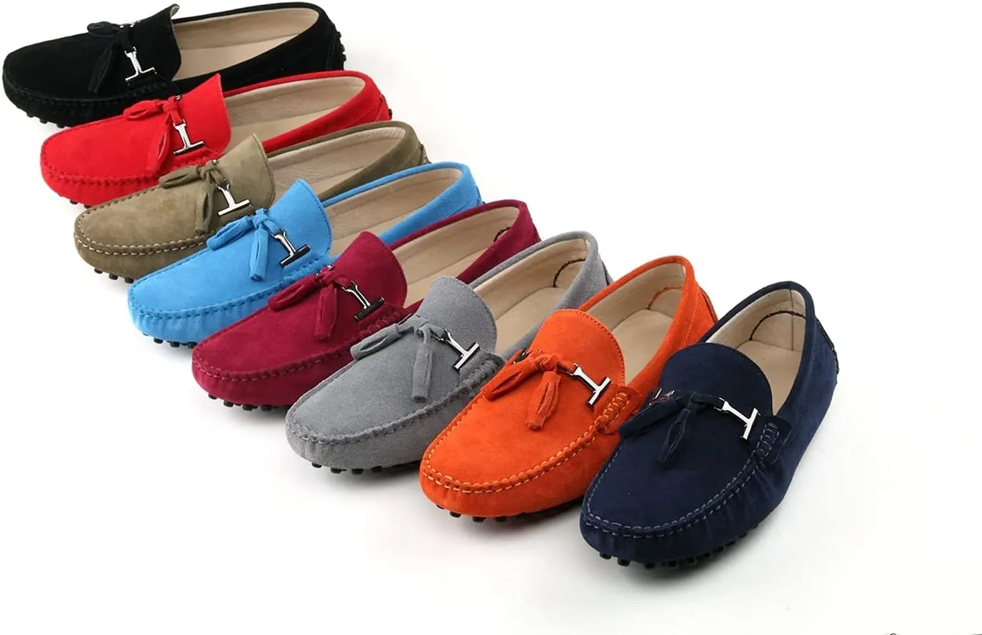 Hanfike Womens Casual Loafers Shoes Slip on Flats with Tassel Buckle Knot
