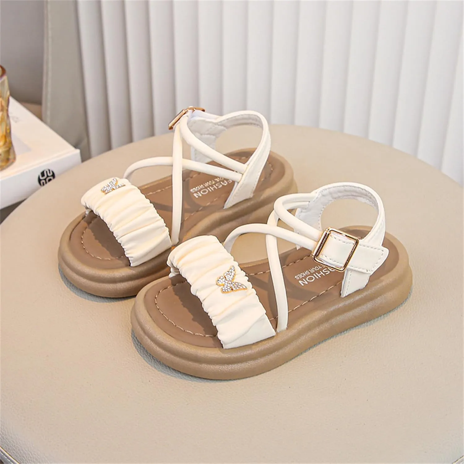 He&Yingmin Toddler Little Girls Sandals Kids Summer Shoes Toddler Sandals Soft Sole Beach shoes
